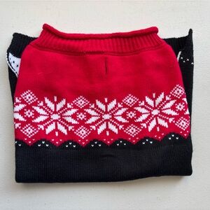 Red and Black XL Worthy Dog Sweater - Ski Lodge